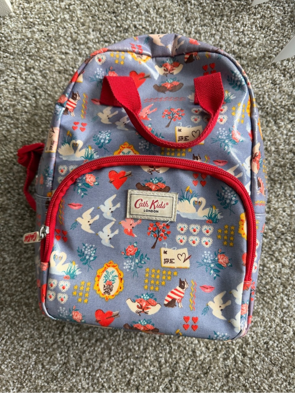 Cath Kidston Lavender Kids Backpack with Red Trim